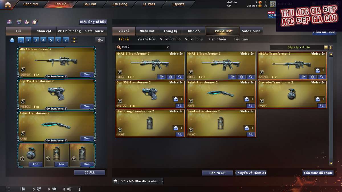 shop acc cf uy tin gia re